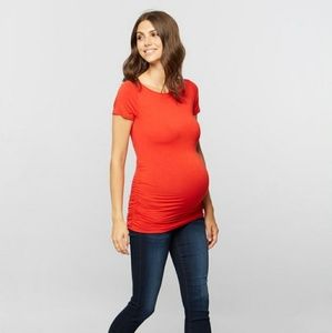 Pea in the Pod Side Ruched Maternity Tee